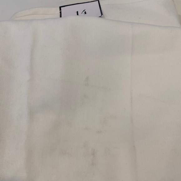 White House Black Market The Slim Boot Pants Ecru Cream White Size 14R New - Picture 12 of 12